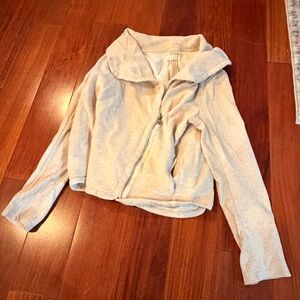 Lou & Grey Cream Textured sweater hoodie